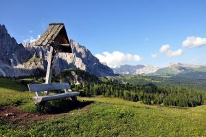 Panoramablick oberhalb von Wolkenstein