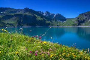 Blick über den Lünersee im Frühling