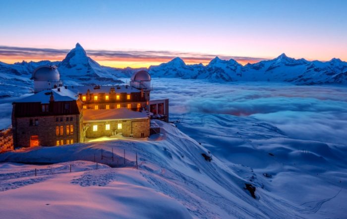 Gornergrat Zermatt mit Blick aufs Matterhorn - Wintersportorte