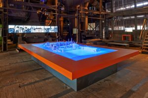 UNESCO BesucherZentrum mit interaktiven 3-D Modell des Weltkulturerbe Völklinger Hütte