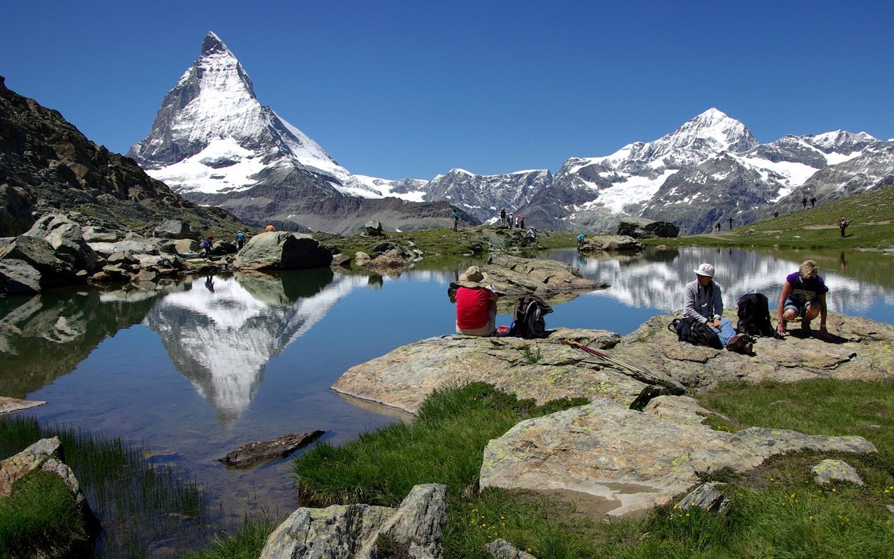 Matterhorn Blick zum Matterhorn im Sommer