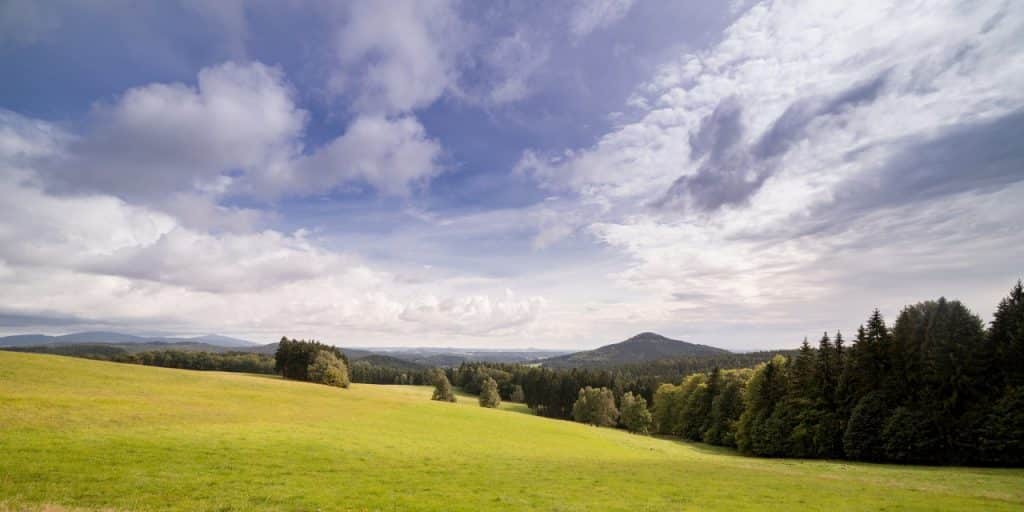 Blick auf die Lausche - Oberlausitzer Bergweg