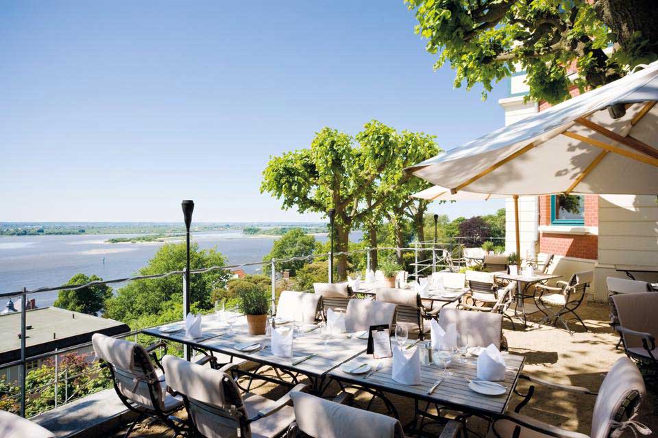 Hamburger Biergarten im Hotel Süllberg