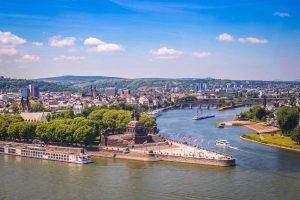 Deutsches Eck in Koblenz - Moselsteig