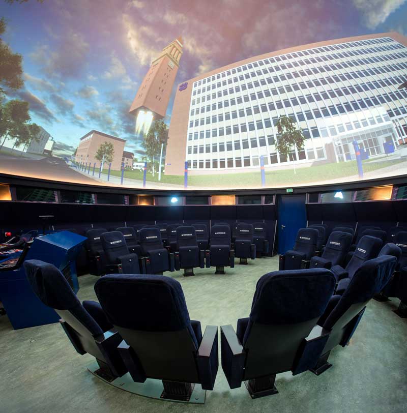 Mediendom Kiel, Panoramaaufnahme in der Kuppel