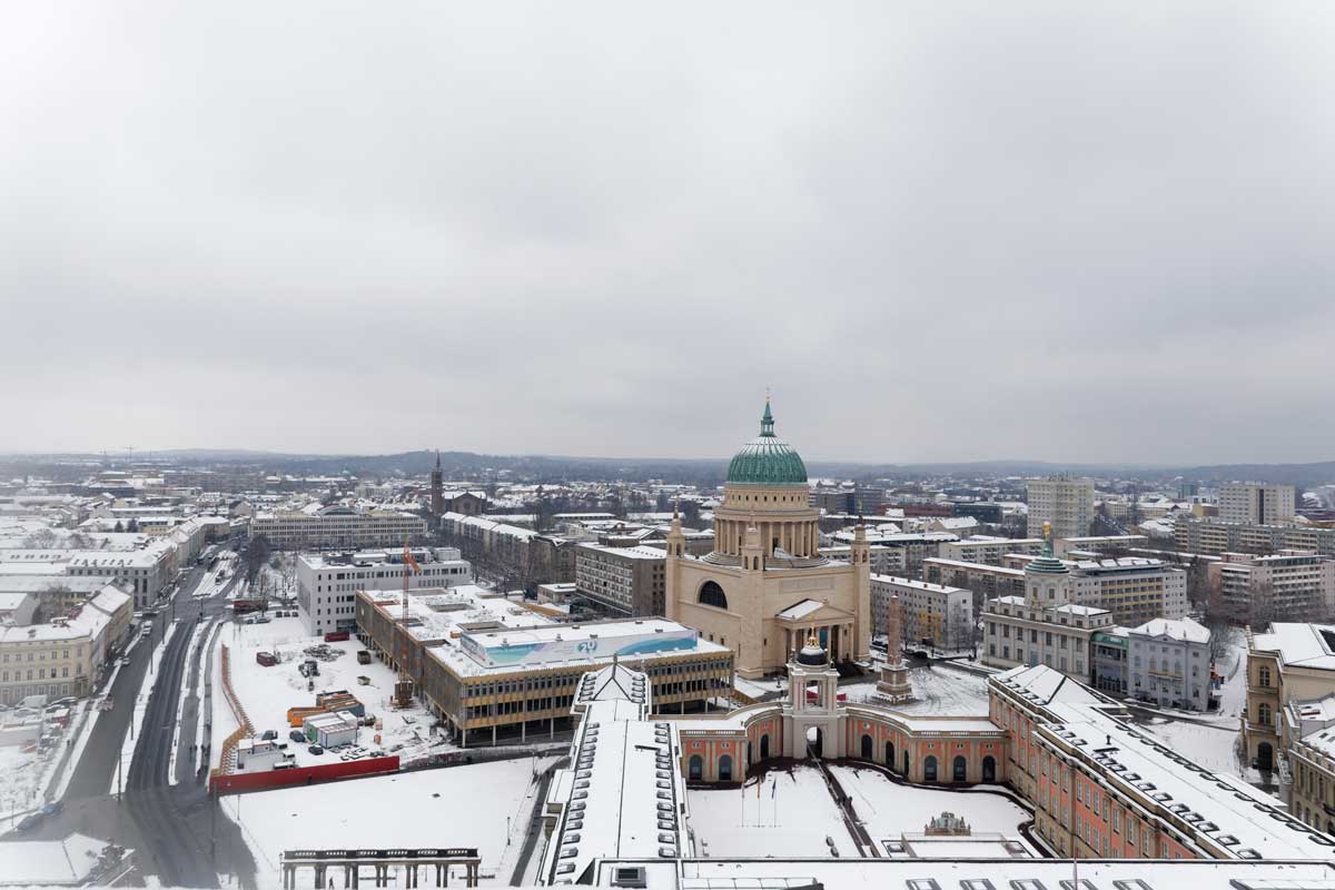 Blick auf Potsdam im Winter