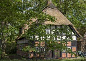 Fachwerkhaus in Fischerhude - Radfernweg Hamburg-Bremen