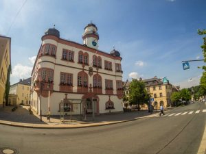 Rathaus in Hof - Saaleradweg