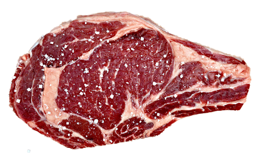 Grillsteak roh, gesalzen