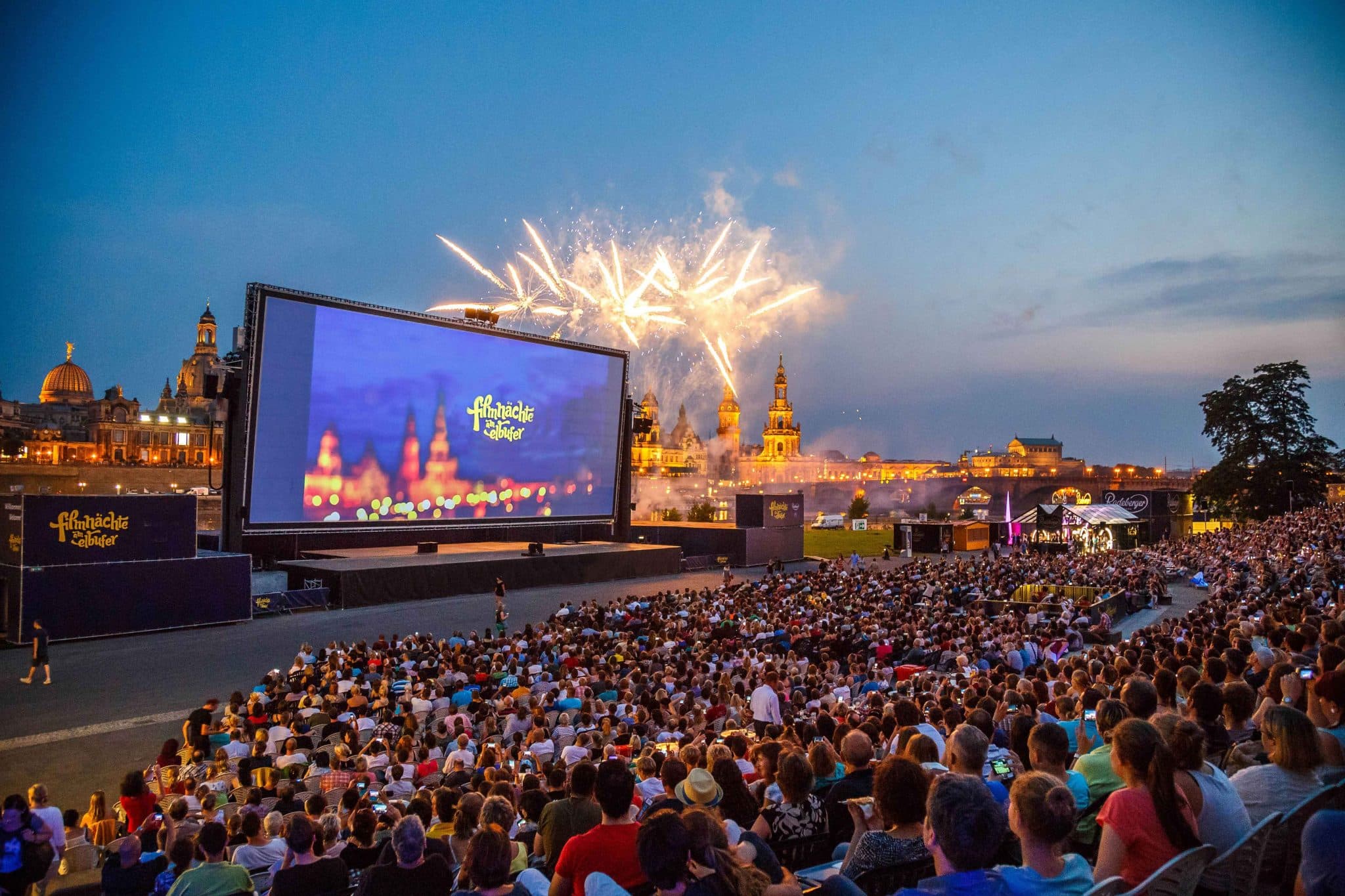 Das Freiluftkino am Dresdner Elbufer