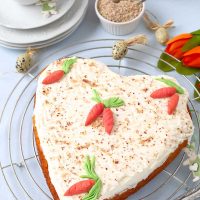 Rüeblikuchen Herzform