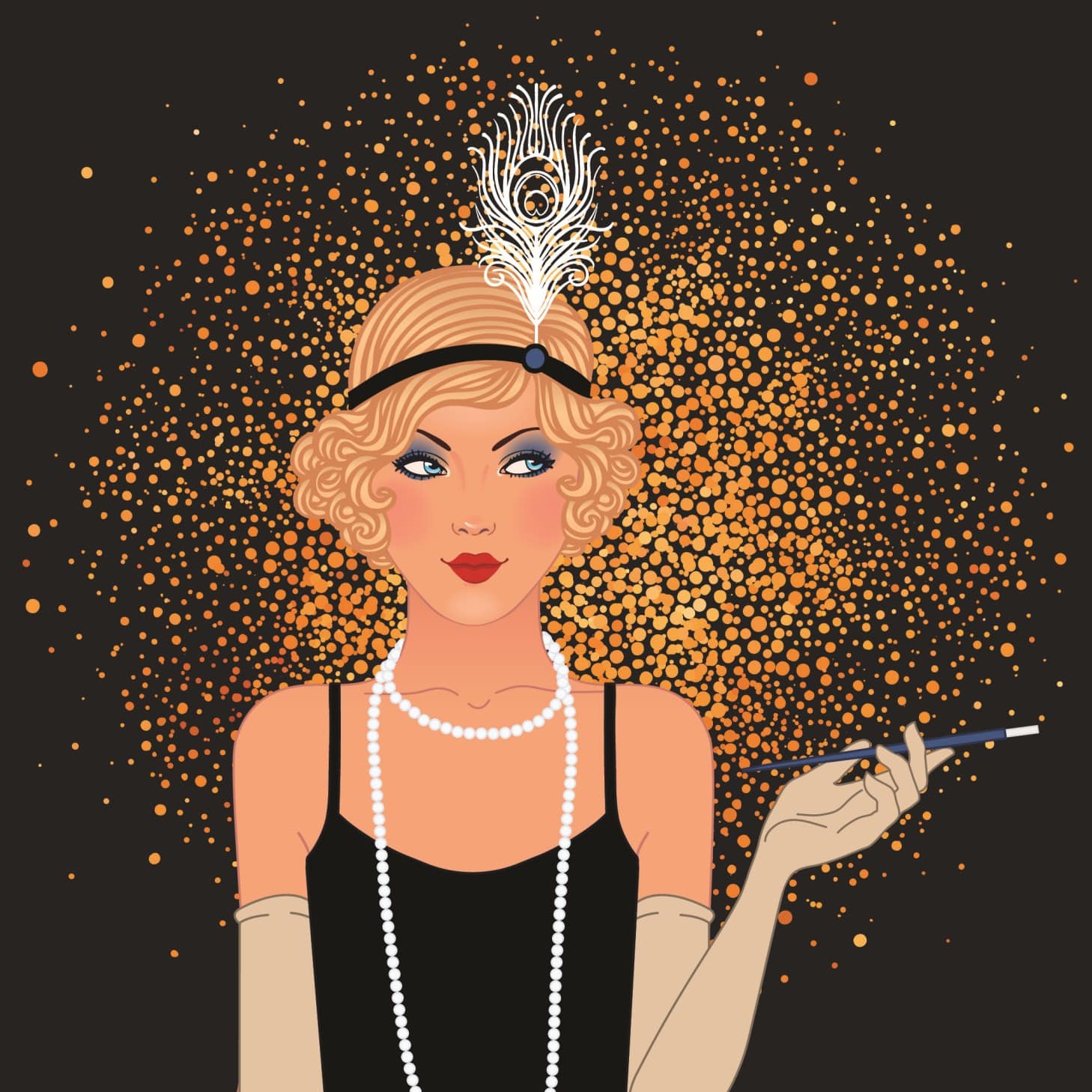Illustration Junge Frau im Charleston Look