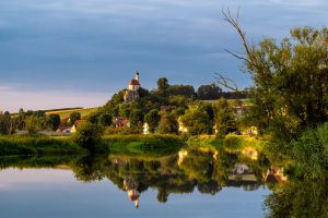 Wörnitz, Blick auf Wörnitzstein - Geopark Ries