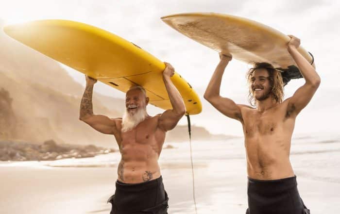 Surfen alt und jung