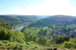 Blick auf Neckargerach - Neckarsteig