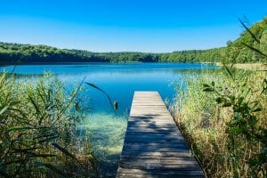 Landschaft am Trünnensee in der Mecklenburger Seenplatte - Radweg Berlin-Kopenhagen