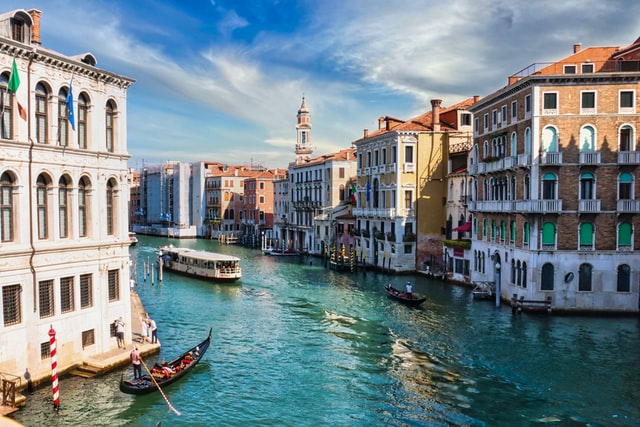 Venedig Boote auf dem Kanal in Venedig