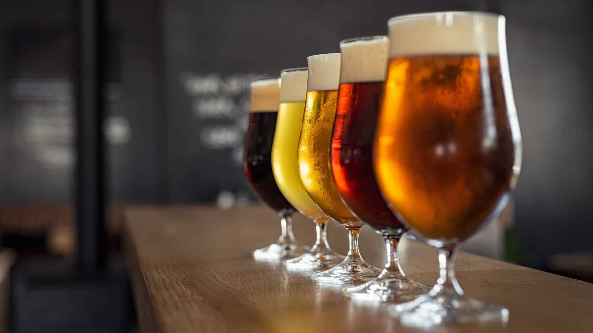 Draught beer in glasses ©Draught beer in glasses