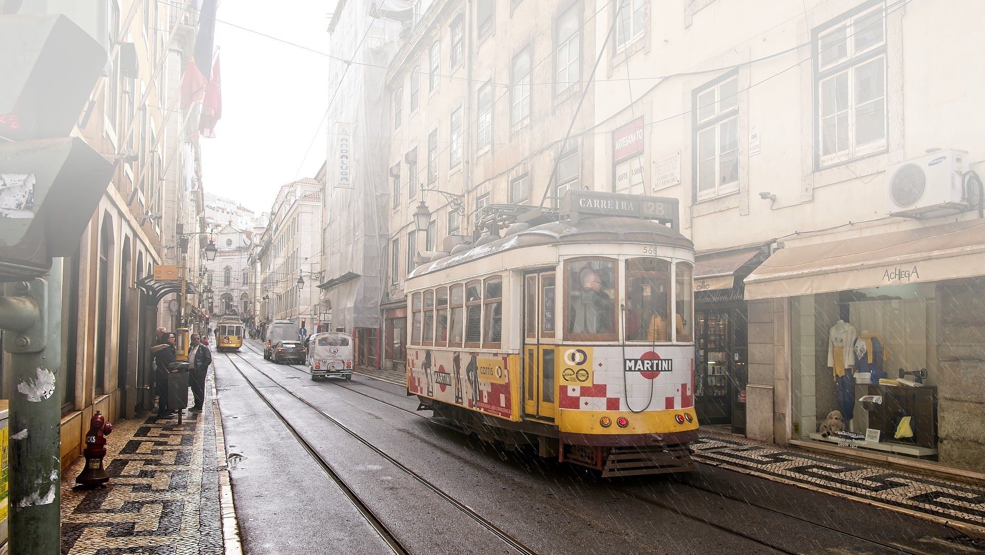 Lissabon historische Straßenbahn in Lissabon