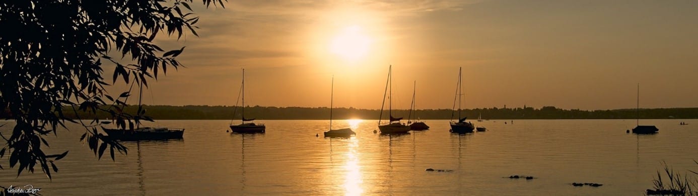 Sonnenuntergang über dem Ammersee - Seen Bayerns