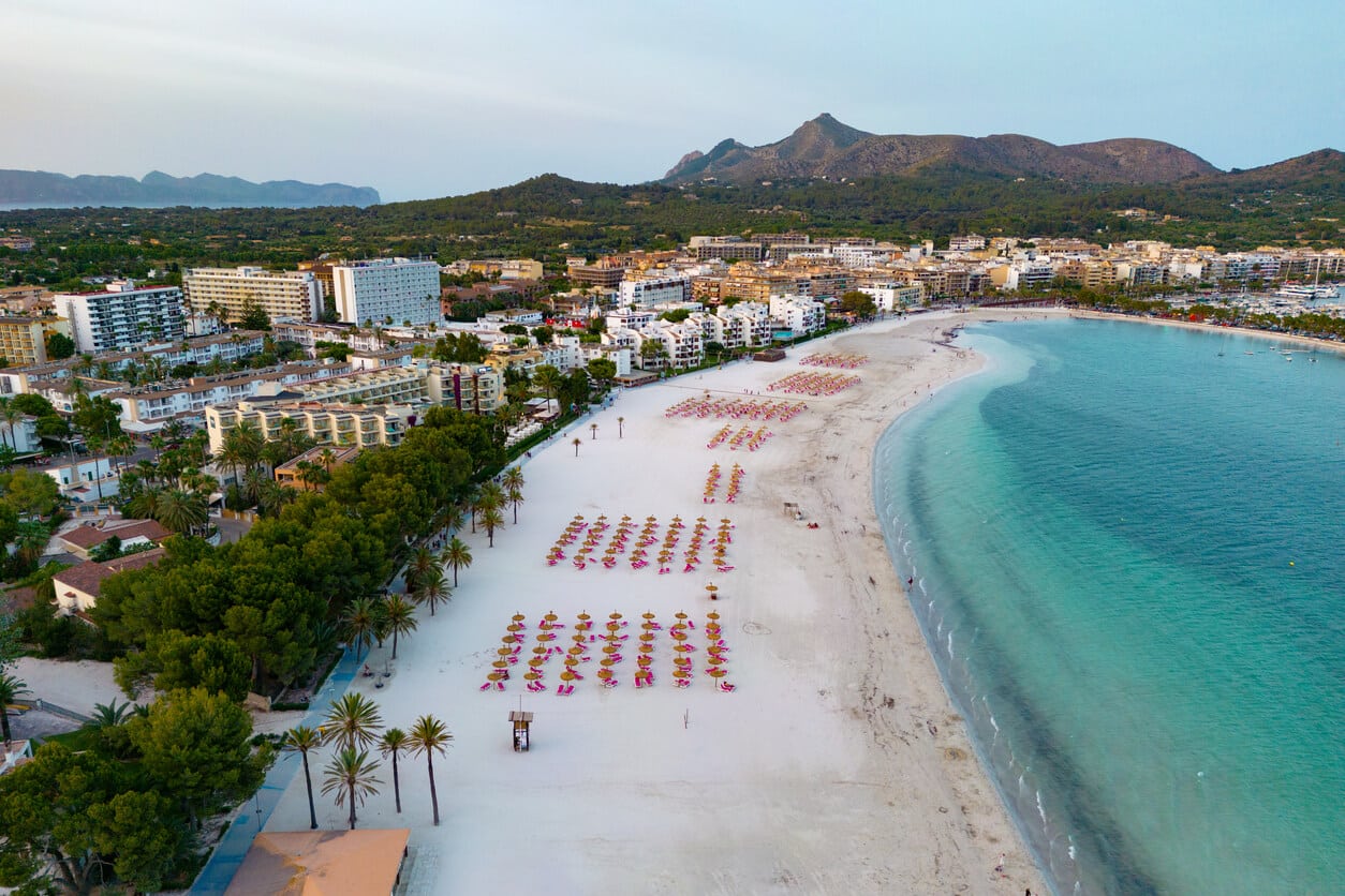 Alcudia Beach Luftaufnahme von Alcudia Beach