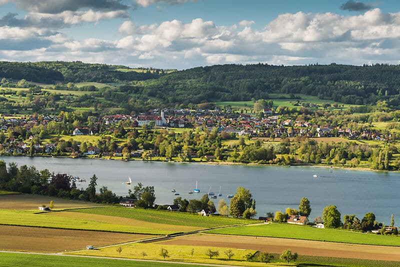 Blick auf Öhningen am Bodensee