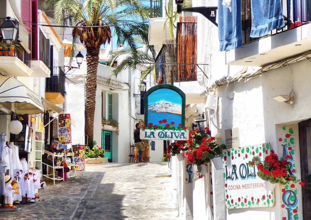 Gasse Ibiza Gasse in Ibiza Altstadt