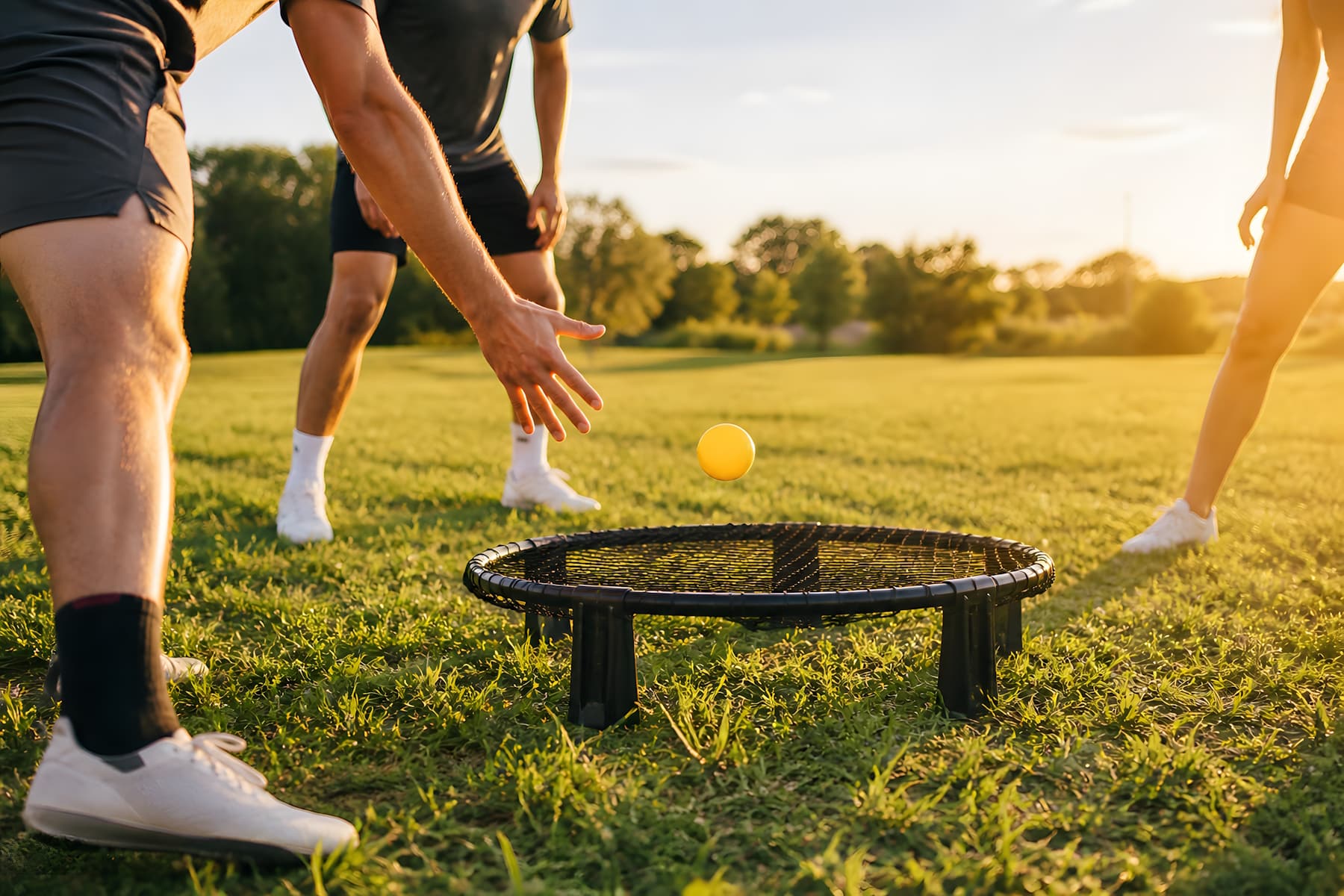 Spikeball Freunde spielen spikeball