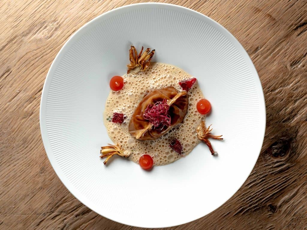 DIM SUM À LA FIVE Kalb | Taschenkrebs | Blutorange | Kimizu