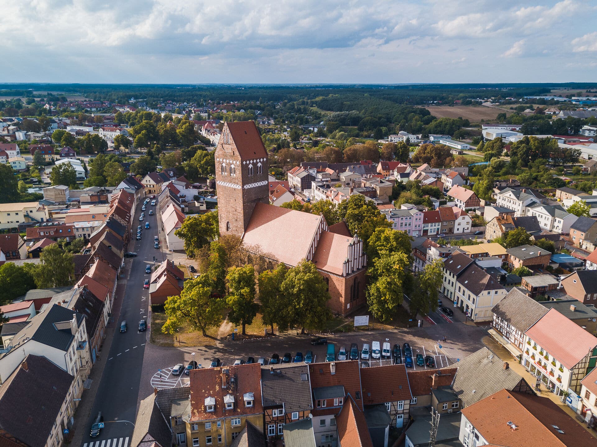 Blick auf Parchim - Elbe-Müritz-Rundweg