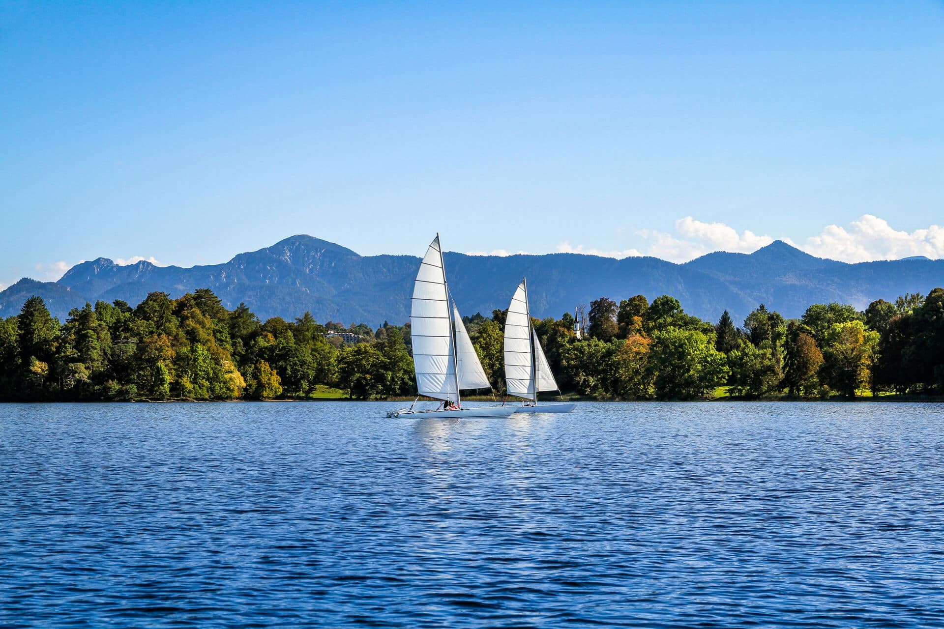 Staffelsee Segelboote auf dem Staffelsee